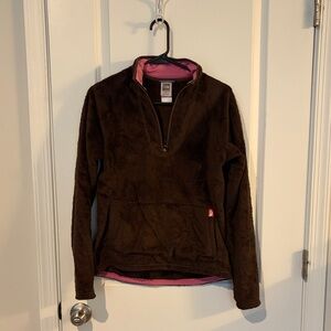 The North Face Brown Fleece with Pink Interior